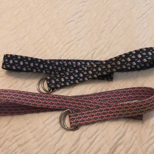 Two Vineyard vines belts
